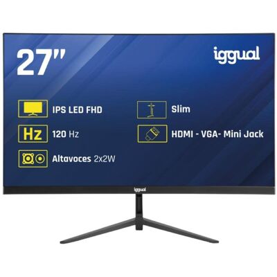 Monitor IGGUAL ML27SMM 27" FullHD 120Hz IPS Altavoces Frameless VESA Monitor IGGUAL ML27SMM 27" FullHD 120Hz IPS Altavoces Frameless VESA