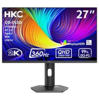 Monitor HKC GS27QES 27" QHD 360Hz OLED 0,03 ms Ajuste de altura Monitor HKC GS27QES 27" QHD 360Hz OLED 0,03 ms Ajuste de altura