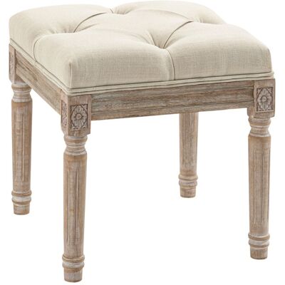 Homcom Reposapiés De Salón Con Asiento Capitoné 40x40x43 Cm Beige Homcom Reposapiés De Salón Con Asiento Capitoné 40x40x43 Cm Beige