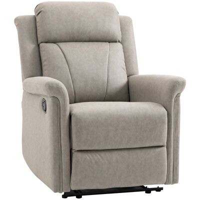 Homcom Sillón Relax Reclinable Manual Con Reposabrazos Reposapiés Gris Homcom Sillón Relax Reclinable Manual Con Reposabrazos Reposapiés Gris