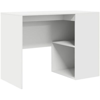 Escritorio vidaXL Burdeos Blanco 73,5x102x50 cm con 2 compartimentos abiertos Escritorio vidaXL Burdeos Blanco 73,5x102x50 cm con 2 compartimentos abiertos