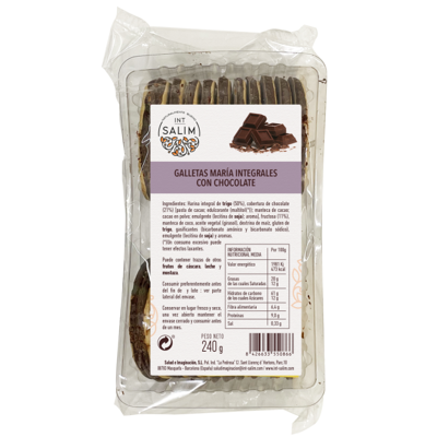 INT-SALIM GALLETAS MARIA INT. CHOCOLATE 240 GR INT-SALIM GALLETAS MARIA INT. CHOCOLATE 240 GR
