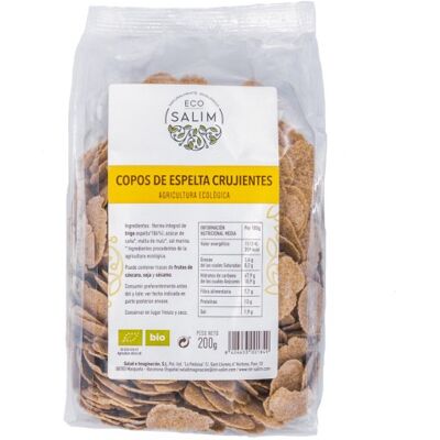 Copos de Espelta Ecológicos - Alto en fibra, Vegano Copos de Espelta Ecológicos - Alto en fibra, Vegano