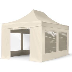 TOOLPORT 3x4,5 m Carpa plegable, PREMIUM acero 40mm, 4 laterales incl. con ventanas panorámicas, crema - (600049) TOOLPORT 3x4,5 m Carpa plegable, PREMIUM acero 40mm, 4 laterales incl. con ventanas panorámicas, crema - (600049)