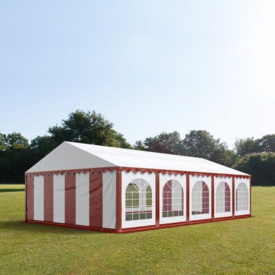 TOOLPORT 5x10 m Carpa para fiestas, PVC 750, con base reforzada, rojo-blanco - (7173) TOOLPORT 5x10 m Carpa para fiestas, PVC 750, con base reforzada, rojo-blanco - (7173)