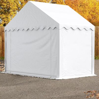 TOOLPORT Carpa almacén 3x2 m, PVC 700, blanco - (8640) TOOLPORT Carpa almacén 3x2 m, PVC 700, blanco - (8640)
