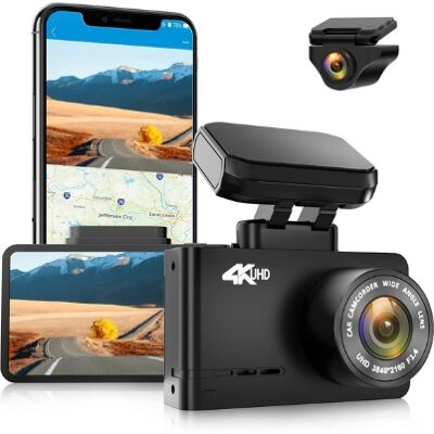 WOLFBOX Dashcam 4K 1080P Cámara de Coche con WiFi y GPS, Gran Ángulo 170°, Dash CAM con Pantalla Doble Lente, 2.45", G-Sensor, Monitor de Aparcam WOLFBOX Dashcam 4K 1080P Cámara de Coche con WiFi y GPS, Gran Ángulo 170°, Dash CAM con Pantalla Doble Lente, 2.45", G-Sensor, Monitor de Aparcam