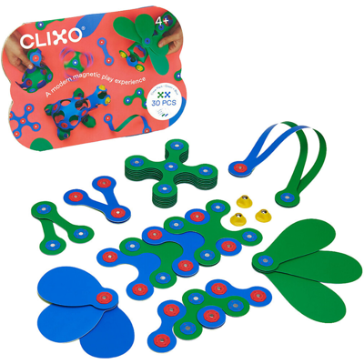 Clixo Juego Magnético Crew Pack 30 Piezas - Blu Verde Clixo Juego Magnético Crew Pack 30 Piezas - Blu Verde