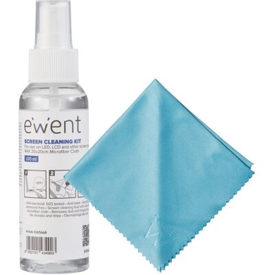 Ewent EW5668 Kit Limpieza Pantallas/Plásticos Universal 100ml Ewent EW5668 Kit Limpieza Pantallas/Plásticos Universal 100ml