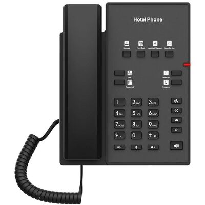 Fanvil H1 Negro, Teléfono IP de Hotel, 2 Líneas SIP, PoE Fanvil H1 Negro, Teléfono IP de Hotel, 2 Líneas SIP, PoE