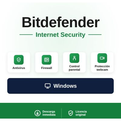 Bitdefender Internet Security para PC Bitdefender Internet Security para PC