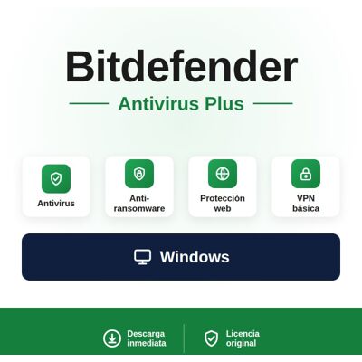Bitdefender Antivirus Plus para PC Bitdefender Antivirus Plus para PC