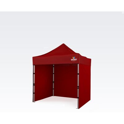 BRIMO Solución exclusiva para su marketing: Carpa plegable tipo tijera 2x2 m – Sin esfuerzo, con el máximo impacto! - con 3 paredes - Rojo BRIMO Solución exclusiva para su marketing: Carpa plegable tipo tijera 2x2 m – Sin esfuerzo, con el máximo impacto! - con 3 paredes - Rojo