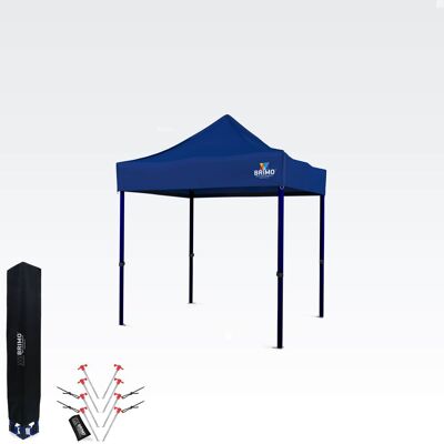BRIMO Tienda plegable 2x2m: Acero 45mm, 100% Impermeable - sin 3 paredes - Azul BRIMO Tienda plegable 2x2m: Acero 45mm, 100% Impermeable - sin 3 paredes - Azul