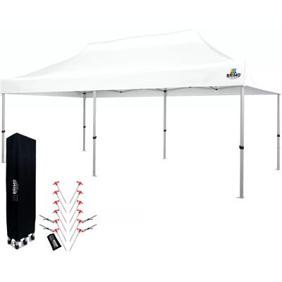BRIMO Carpa plegable 3x6 m ALU sin paredes - Estructura de aluminio, impermeable - sin paredes - Blanco BRIMO Carpa plegable 3x6 m ALU sin paredes - Estructura de aluminio, impermeable - sin paredes - Blanco