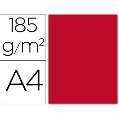Cartulina Guarro A4 Roja 185 Gr (50 Hojas) Cartulina Guarro A4 Roja 185 Gr (50 Hojas)