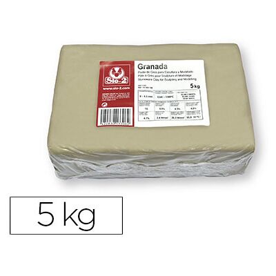 Pasta de Modelar Sio-2 Gris Granate para Escultura y Modelado Pack de 5 Kg Pasta de Modelar Sio-2 Gris Granate para Escultura y Modelado Pack de 5 Kg