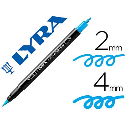 Lyra Aqua Brush Rotulador Acuarela Doble Punta Fina y Pincel Azul Claro Lyra Aqua Brush Rotulador Acuarela Doble Punta Fina y Pincel Azul Claro