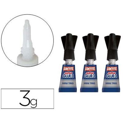 Pegamento Loctite Super Pegamento - 3X1 Gr Blisters Mini Trio Pegamento Loctite Super Pegamento - 3X1 Gr Blisters Mini Trio