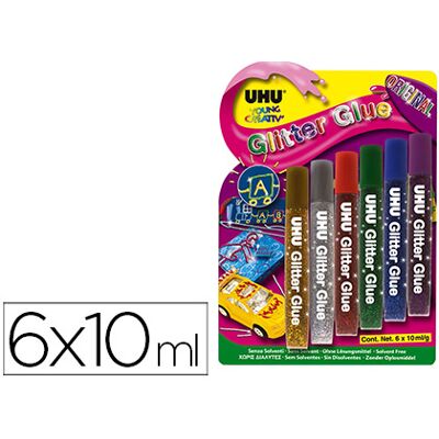 Pegamento Glitter Uhu Original Colors 6 X 10 ml Blíster Pegamento Glitter Uhu Original Colors 6 X 10 ml Blíster