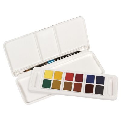 Acuarela Daler Rowney Aquafine Travel Brush Set Caja de 12 Colores Surtidos - DALER ROWNEY Acuarela Daler Rowney Aquafine Travel Brush Set Caja de 12 Colores Surtidos - DALER ROWNEY