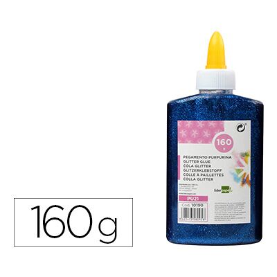Pegamento Glitter Fantasía Azul Metálico Botella 160 Gr Pegamento Glitter Fantasía Azul Metálico Botella 160 Gr