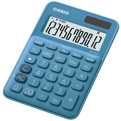 Calculadora de escritorio de 12 dígitos (azul) - CASIO Calculadora de escritorio de 12 dígitos (azul) - CASIO