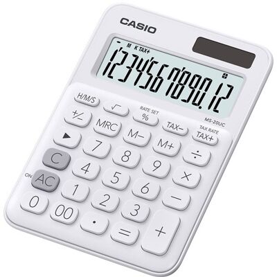 Calculadora de escritorio de 12 dígitos (blanca) - CASIO Calculadora de escritorio de 12 dígitos (blanca) - CASIO