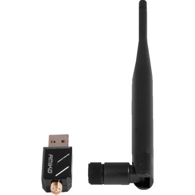 Adaptador WiFi USB Amiko - 150Mbps, Antena 5dBi - Inalámbrico 802.11N Adaptador WiFi USB Amiko - 150Mbps, Antena 5dBi - Inalámbrico 802.11N