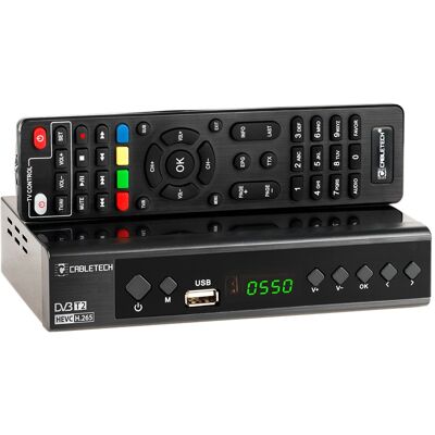 Cabletech Tuner DVB-T2/C HEVC 10Bit - Compatibilidad total Cabletech Tuner DVB-T2/C HEVC 10Bit - Compatibilidad total