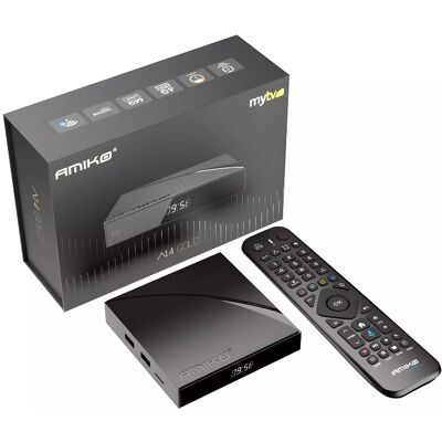 Receptor IPTV OTT Android A14 Gold 4GB/64GB Wi-Fi 4K MyTV3 - AMIKO Receptor IPTV OTT Android A14 Gold 4GB/64GB Wi-Fi 4K MyTV3 - AMIKO