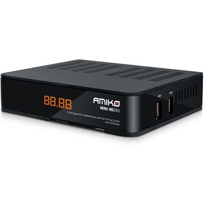 Receptor Satélite Ethernet Mini Full HD - AMIKO Receptor Satélite Ethernet Mini Full HD - AMIKO