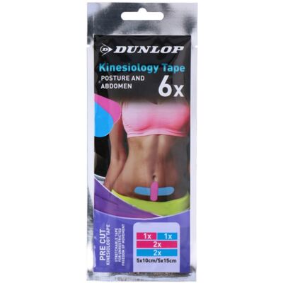 Pack 6x Cinta Kinesiológica Elástica Postura y Abdomen - DUNLOP Pack 6x Cinta Kinesiológica Elástica Postura y Abdomen - DUNLOP