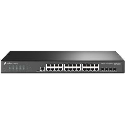 Switch JetStream 24 Puertos Gigabit Administrados + 4 Puertos SFP - TP-LINK Switch JetStream 24 Puertos Gigabit Administrados + 4 Puertos SFP - TP-LINK