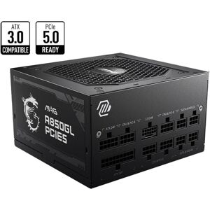 Fuente de alimentación ATX MAG A850GL PCIe5 850W ATX 3.0/PCIe 5.0 80 Plus Gold Full Modular - MSI Fuente de alimentación ATX MAG A850GL PCIe5 850W ATX 3.0/PCIe 5.0 80 Plus Gold Full Modular - MSI