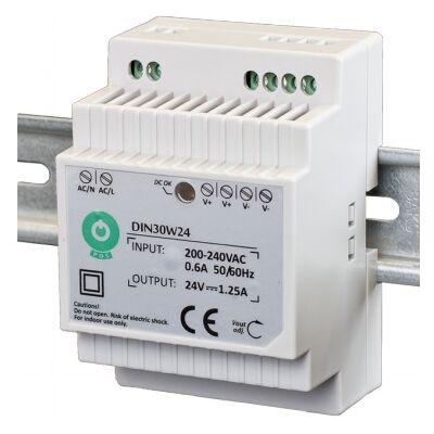 Bosch Din30w24 Fuente de alimentación - 24V 30W - Riel DIN Bosch Din30w24 Fuente de alimentación - 24V 30W - Riel DIN