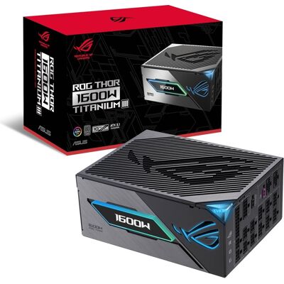 ATX ROG THOR 1600W Titanium III ATX 3.1/PCIe 5.1 80 Plus Titanium Full Modular (negro) - ASUS ATX ROG THOR 1600W Titanium III ATX 3.1/PCIe 5.1 80 Plus Titanium Full Modular (negro) - ASUS