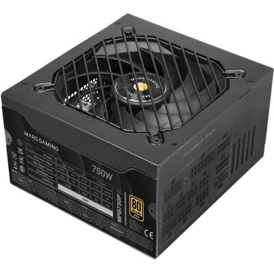 MARS-GAMING Fuente de Alimentación ATX MPB750PSI 750W 80 Plus Gold (Negro) - MARS GAMING MARS-GAMING Fuente de Alimentación ATX MPB750PSI 750W 80 Plus Gold (Negro) - MARS GAMING