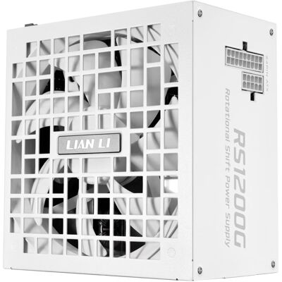 Fuente de alimentación ATX Lian Li Rotación de cambio 1200W ATX 3.1/PCIe 5.1 80 Plus Gold Full Modular White (con buje) - LIANLI Fuente de alimentación ATX Lian Li Rotación de cambio 1200W ATX 3.1/PCIe 5.1 80 Plus Gold Full Modular White (con buje) - LIANLI