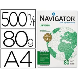 NAVIGATOR Resma 500x Hojas Papel Fotocopia Navegador Din A4 (80 Gr) NAVIGATOR Resma 500x Hojas Papel Fotocopia Navegador Din A4 (80 Gr)