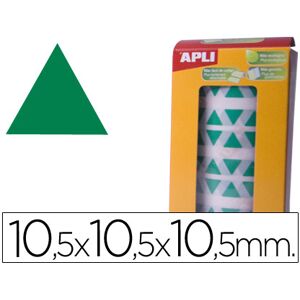APLI Rollo de Etiquetas Autoadhesivas Triangulares 10,5 x 10,5 x 10,5 mm Verde APLI Rollo de Etiquetas Autoadhesivas Triangulares 10,5 x 10,5 x 10,5 mm Verde