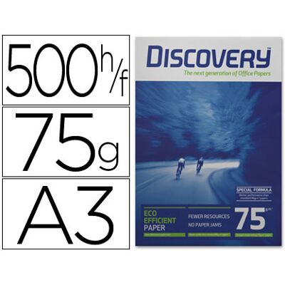 Discovery Papel Blanco A3 - 75gsm - Pack de 500 Discovery Papel Blanco A3 - 75gsm - Pack de 500