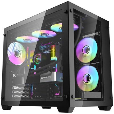 Carcasa de PC Darkflash C285 - Soporta ATX, Micro ATX, ITX - Negro Carcasa de PC Darkflash C285 - Soporta ATX, Micro ATX, ITX - Negro