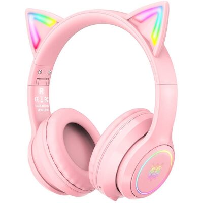 Auriculares gaming ONIKUMA B90 Rosa - Inalámbricos, RGB Auriculares gaming ONIKUMA B90 Rosa - Inalámbricos, RGB