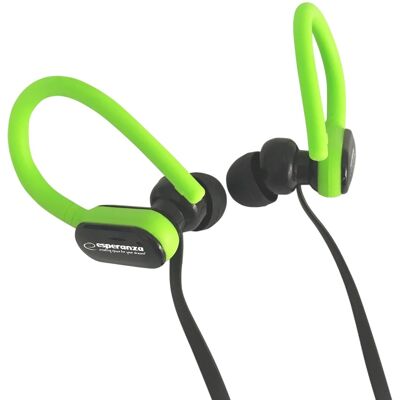 Auriculares estéreo con cable y micrófono (negro/verde) - ESPERANZA Auriculares estéreo con cable y micrófono (negro/verde) - ESPERANZA