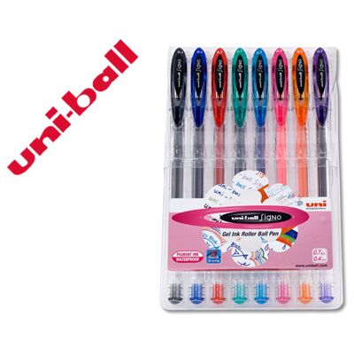 UNIBALL Roller Uni Ball Um-120 Sign0 Kit Pintura Gel 0,7 mm 8 Colores Básicos UNIBALL Roller Uni Ball Um-120 Sign0 Kit Pintura Gel 0,7 mm 8 Colores Básicos