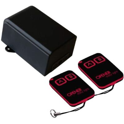 Kit Emisor Receptor 2 Canales y 2 Mandos (433MHz) Especial para Jardín - JollyLine Kit Emisor Receptor 2 Canales y 2 Mandos (433MHz) Especial para Jardín - JollyLine