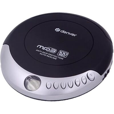Reproductor de CD portátil MP3 (Negro/Gris) - DENVER Reproductor de CD portátil MP3 (Negro/Gris) - DENVER