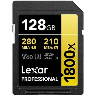 Tarjeta de memoria SDXC UHS-II Clase 10 de 128 GB y 1800 x - LEXAR Tarjeta de memoria SDXC UHS-II Clase 10 de 128 GB y 1800 x - LEXAR
