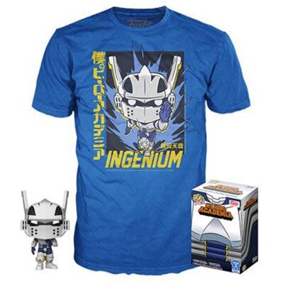 Pop & Tee My Hero Academia Tenya Iida Ingenium (Full Mech Suit) Funko + Camiseta Talla L - Pop & Tee My Hero Academia Tenya Iida Ingenium (Full Mech Suit) Funko + Camiseta Talla L -